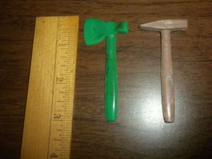 2 TINY TOOLS hard plastic toy miniatures LIDO USA 1950's? lot #3 dollhouse - Picture 1 of 6