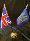 Royal Scots Dragoon Guards & Union Jack Friendship 2 Flags Table Flag Display