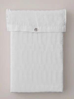 NEW Ellos Single White Duvet Set Pure Organic Cotton Duvet Cover & Pillowcase