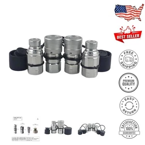 Durable 2-Piece 1/2" Hydraulic Quick Connect Couplers with Locking Mechanism - Picture 1 of 8