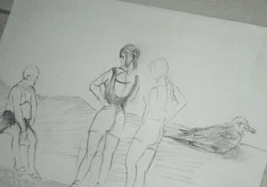 DISEGNI SU CARTA A MATITA BLOCCO DI 5 FORMATI QUASI TUTTI SU FOGLI TIPO A4 - Picture 1 of 5