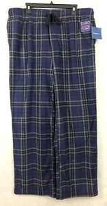 New Croft & Barrow sz XL Fleece Pajama Pants or bottoms blue gray plaid 0179 - Picture 1 of 5