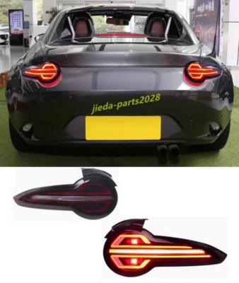 For Mazda MX-5 Miata ND RF 2016-2023 LED Smoke Black Tail Light Assemblies 2PCS - Image 1 of 4