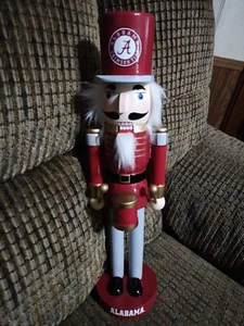 Alabama Crimson Tide Schiaccianoci in Legno 14" NCAA Roll Tide FOCO Decorazione Natalizia - Foto 1 di 10