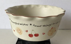 Heartfelt Wishes SWEET THINGS IN LIFE Fresh Baked With Love SOUFFLE BOWL-6"x2.5" - Picture 1 of 4