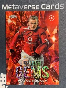 2024 Topps Cromato UCL Rosso Gemme Nascoste Wayne Rooney Hit SSP Color Match #HG-8 - Foto 1 di 2