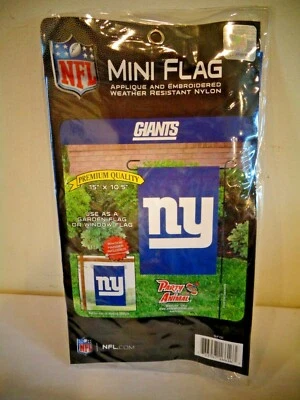 NFL GIANTS НЕЙЛОНА САД ИЛИ ОКНО ФЛАГ ЗНАК 15 «НА 10,5» НОВЫЙ ИЗ СТАРЫХ ЗАПАСОВ - Изображение 1 из 2
