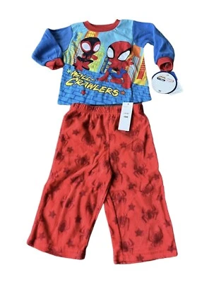 Pijama de dos piezas Marvel Spider-Man, talla 18 meses, microfleece suave, rojo, NUEVO Foto 1 de 4