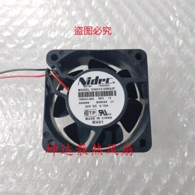 NIDEC TA225DC V34313-55RA2F 24V 0.16A 2-Wire Cooling Fan - Image 1 of 2
