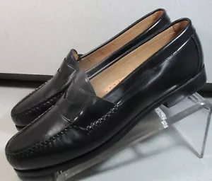 151091 MS50 HAYES MEN SHOE 8.5 M BLACK LEATHER LOAFER BY JOHNSTON & MURPHY - Picture 1 of 6