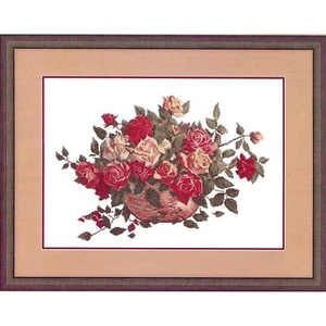RTO R190 Vase de Roses Broderie Point de Croix compté - Imagen 1 de 2