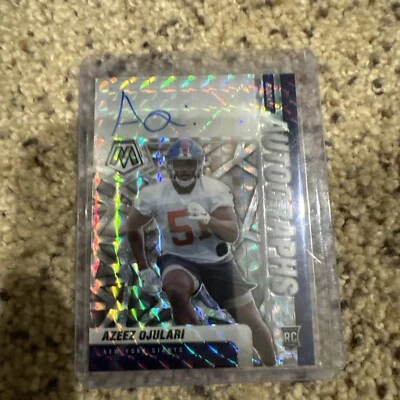 2021 Panini Mosaic #RA-98 Azeez Ojulari Rookie Autographs Mosaic NMMT Giants - Image 1 of 2