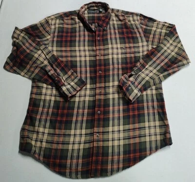 Camisa GH Bass Para Hombres XLarge Multicolor Franela a Cuadros Manga Larga Con Botones Foto 1 de 4