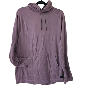 Abercrombie & Fitch Hoodie Mens L Plum Kanga Pocket Long Sleeve Pullover Logo - Picture 1 of 15