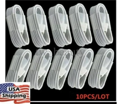 10 Pack OEM Original Fast Charger Cable Cord For iPhone X 11 12 13 14 Pro Max - Image 1 of 4