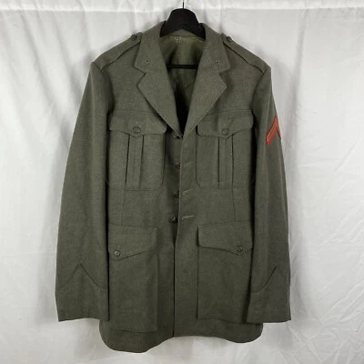 Original Named WWII USMC Marine Corp Uniform Jacket 1942-1943 - Image 1 of 4