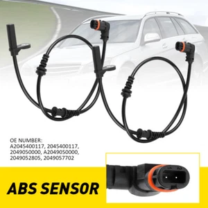 2x Abs Sensor Fits Mercedes C220 S204, W204 2.2D Front 2008-2014 Wheel LH+RH - Picture 1 of 15
