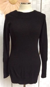 Robert Rodriguez 100% Cashmere Soft Black Long Pullover Sweater Size XS FXK - Picture 1 of 19