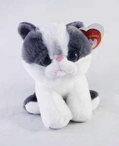 Ty Beanie Babies Yang Black & White Cat VelveTy Plush Stuffed Animal - Picture 1 of 8