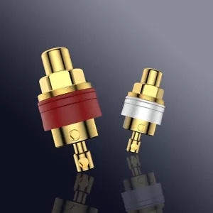 Tornillo de bloqueo Viborg 2xRC102G de alta gama cobre puro chapado en oro enchufe RCA - Imagen 1 de 11