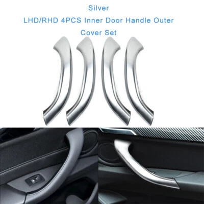 For BMW X1 X2 F48/F49/F39 16-20 4PCS Inner Door Pull Handle Cover Trim Silver - Image 1 of 4