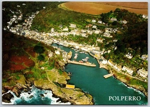 Postcard UK England Cornwall Polperro Aerial View - Foto 1 di 2