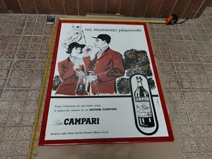 Stupenda Insegna Tabella Vintage Da Collezione Pubblicitaria Bitter Campari - Imagen 1 de 11
