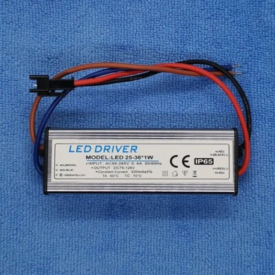 Waterproof AC LED Driver 25~36x1W 300mA Power Supply Lamp Light Bulb 25W 30W 36W - Image 1 of 4