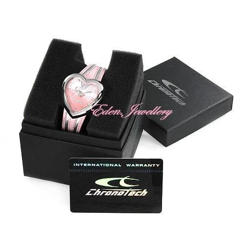 US$245 CHRONOTECH Crystal Watch Heart Pyramid Glass Water Resistant CT.7688M/10. - Image 1 of 1