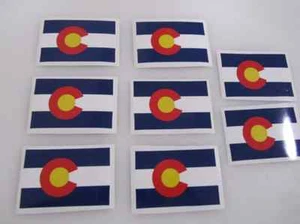 8 COLORADO STATE FLAG Sticker Decal LOT - Picture 1 of 3