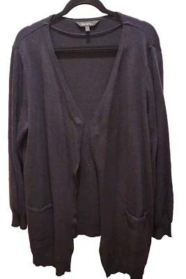 Cárdigan suéter Ulla Popken calce relajado abierto manga larga para mujer talla grande 16/18 Foto 1 de 4