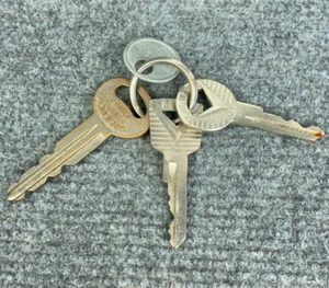 Vintage Ford Car Keys 3 x Automobile Ignition Keys on Key Ring - Picture 1 of 24