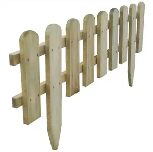 Pack Of 4 Wooden Picket Fence, Perfect for decorating your garden, 100L x 30W - Picture 1 of 2