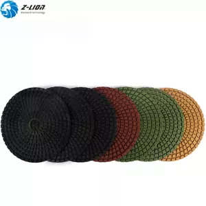 7PCS Diamond Polishing Pads 5" Self-Adhesive for Concrete Granite Marble Stone - Picture 1 of 8