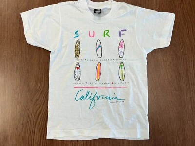 SCREEN STARS VINTAGE SURF CALIFORNIA T SHIRT M LUKE A TUKE 1988 DEADSTOCK NOS SINGLE STITCH