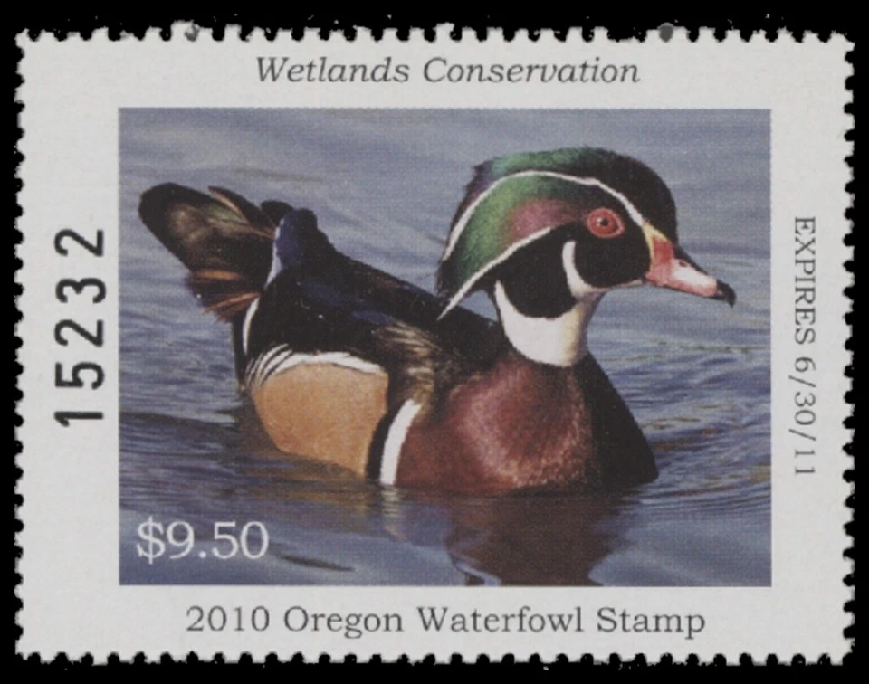 2010  Oregon State Duck Stamp Mint Never Hinged. Original Gum  - Image 1 of 1