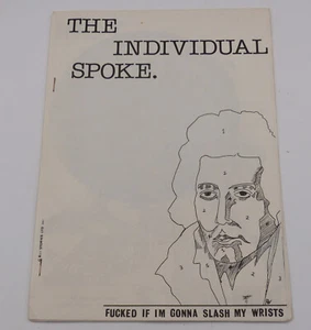 The Individual Spoke Poetry Zine Flexi Art Punk Magazine 1982 UK Rare - Imagen 1 de 7