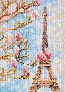 Paris gezähltes Kreuzstich-Set auf Leinwand | ein perfektes Geschenk - Bild 1 von 14