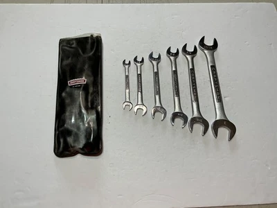 Craftsman 4455 Open End Wrench Set 6pc SAE  3/8” - 1” USA V & VV series mint - Image 1 of 4