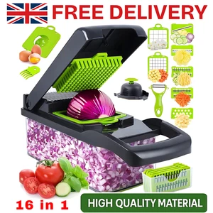 16 in 1 Vegetable Chopper Salad Fruit Mandolin Slicer Food Dicer Cutter Peeler - Picture 1 of 9