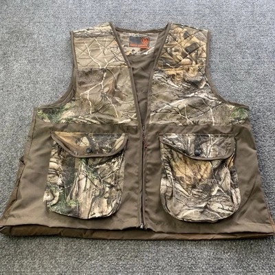 Game Winner Hunting Vest Mens RealTree Camo Camouflage Brown Size L - Image 1 of 4
