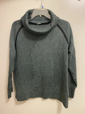 Kirkland Womens Green Sweatshirt Sweater L Large Pullover Textured Stripe Print - Image 1 of 4