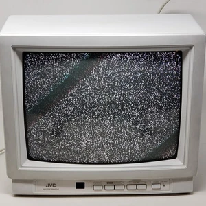 Vintage 1992 JVC C-13WL3 13" CRT Color TV Master Command RF Gaming Retro White - Picture 1 of 20
