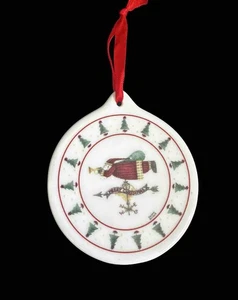 Debbie Mumm Weihnachten Keramik Ornament Santa Wetterfahne 1998 Vintage Mervyn's - Bild 1 von 5