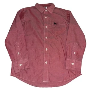 Old Navy Jungen Größe 8 Western Langarmhemd mit Knopfleiste rot Baumwolle - Bild 1 von 8