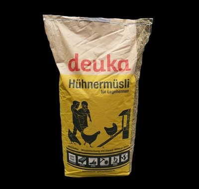 deuka Hühnermüsli 20 kg Alleinfutter Hühnerfutter Legehennen GVO-frei Calcium - Bild 1 von 2
