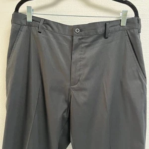 Nike Dri Fit Herren Hose 34 x 30 Medium schwarz Performance gerades Bein flache Vorderseite - Bild 1 von 11