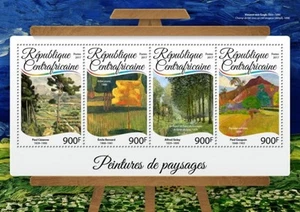 Central Africa - 2017 Landscape Paintings - 4 Stamp Sheet - CA17213a - Imagen 1 de 1