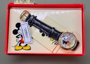 Disney Time Works Mickey Mouse Mirror Image Watch New Needs Battery Vintage - Picture 1 of 21