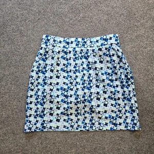 Talbots Skirt Womens Size Small Blue Pockets Skort Shorts Stretch Casual Coastal - Picture 1 of 10